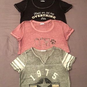 3 Maurice’s tees size M